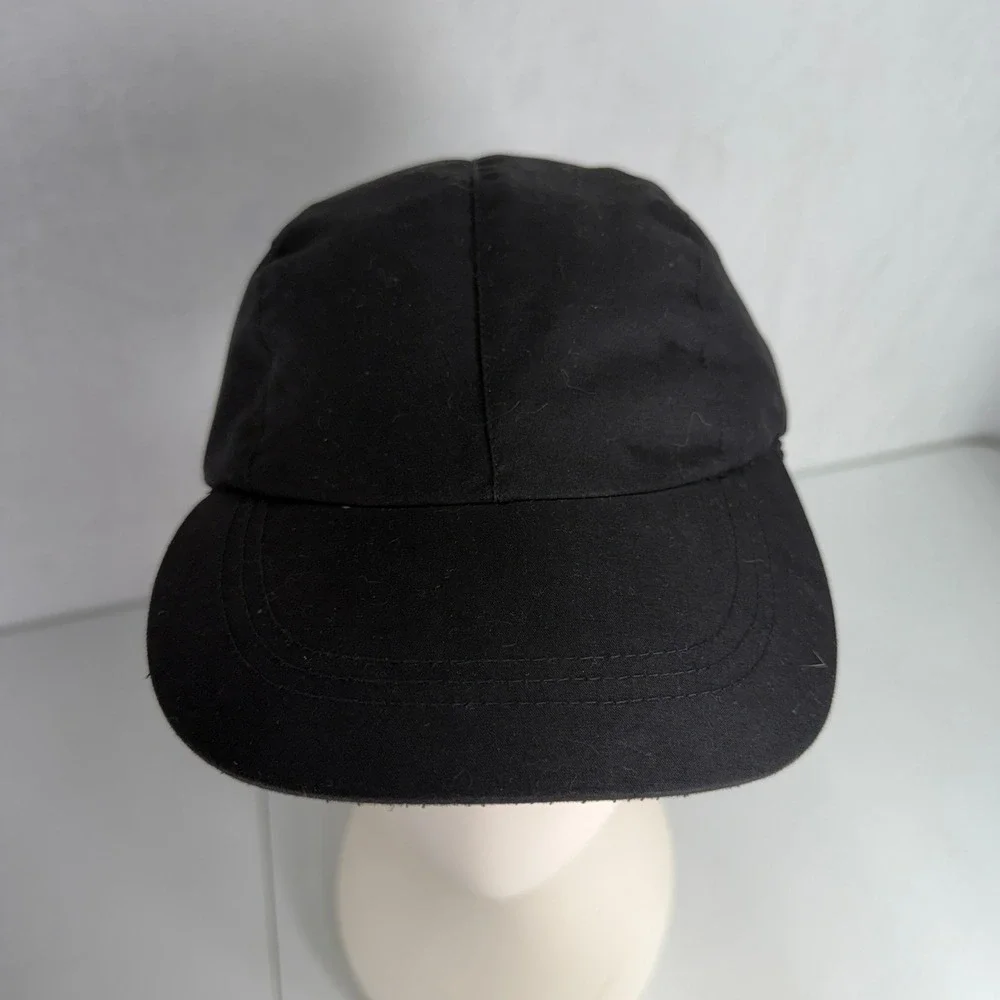 Eddie Bauer S / M Trapper Cap Down Insulated Ear Flap Quilted Hat Black Warm